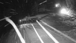 Modrá sjezdovka - dojezd k lanové dráze