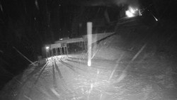 Modrá sjezdovka - dojezd k lanové dráze