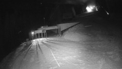 Modrá sjezdovka - dojezd k lanové dráze