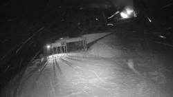 Modrá sjezdovka - dojezd k lanové dráze