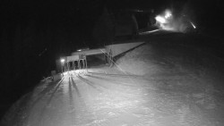 Modrá sjezdovka - dojezd k lanové dráze