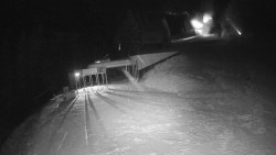 Modrá sjezdovka - dojezd k lanové dráze