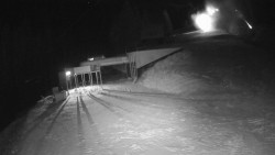 Modrá sjezdovka - dojezd k lanové dráze