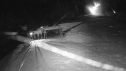 Modrá sjezdovka - dojezd k lanové dráze