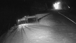 Modrá sjezdovka - dojezd k lanové dráze