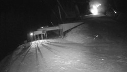 Modrá sjezdovka - dojezd k lanové dráze