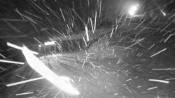 Modrá sjezdovka - dojezd k lanové dráze