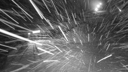 Modrá sjezdovka - dojezd k lanové dráze