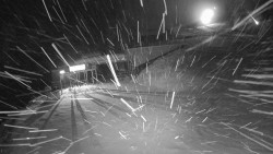 Modrá sjezdovka - dojezd k lanové dráze