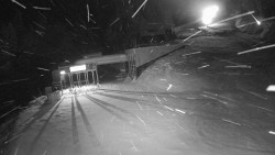 Modrá sjezdovka - dojezd k lanové dráze