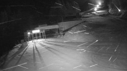 Modrá sjezdovka - dojezd k lanové dráze