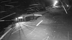 Modrá sjezdovka - dojezd k lanové dráze