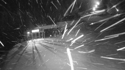 Modrá sjezdovka - dojezd k lanové dráze