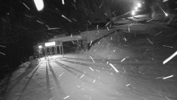 Modrá sjezdovka - dojezd k lanové dráze