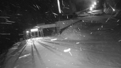 Modrá sjezdovka - dojezd k lanové dráze