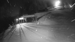 Modrá sjezdovka - dojezd k lanové dráze