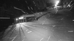 Modrá sjezdovka - dojezd k lanové dráze