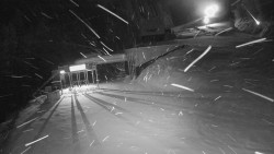 Modrá sjezdovka - dojezd k lanové dráze