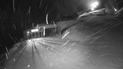 Modrá sjezdovka - dojezd k lanové dráze