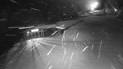 Modrá sjezdovka - dojezd k lanové dráze