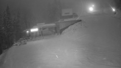 Modrá sjezdovka - dojezd k lanové dráze