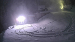 Modrá sjezdovka - dojezd k lanové dráze