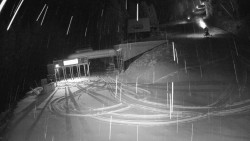 Modrá sjezdovka - dojezd k lanové dráze