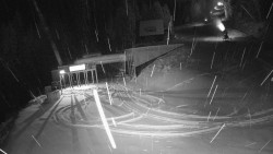 Modrá sjezdovka - dojezd k lanové dráze