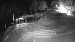 Modrá sjezdovka - dojezd k lanové dráze