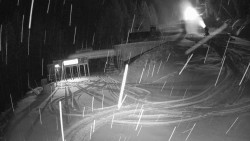 Modrá sjezdovka - dojezd k lanové dráze