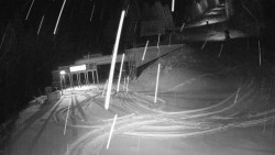 Modrá sjezdovka - dojezd k lanové dráze