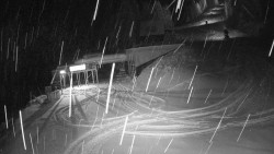 Modrá sjezdovka - dojezd k lanové dráze