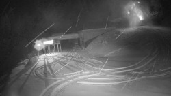 Modrá sjezdovka - dojezd k lanové dráze