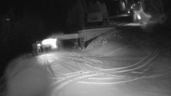 Modrá sjezdovka - dojezd k lanové dráze