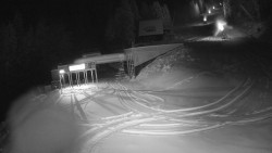 Modrá sjezdovka - dojezd k lanové dráze