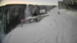 Modrá sjezdovka - dojezd k lanové dráze