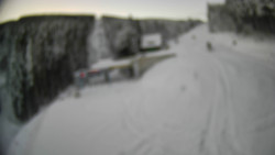 Modrá sjezdovka - dojezd k lanové dráze