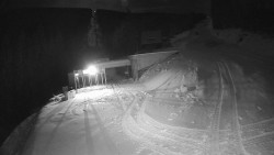 Modrá sjezdovka - dojezd k lanové dráze