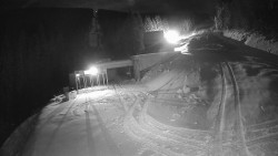 Modrá sjezdovka - dojezd k lanové dráze