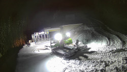 Modrá sjezdovka - dojezd k lanové dráze