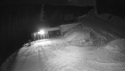 Modrá sjezdovka - dojezd k lanové dráze