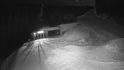 Modrá sjezdovka - dojezd k lanové dráze