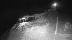 Modrá sjezdovka - dojezd k lanové dráze