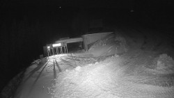 Modrá sjezdovka - dojezd k lanové dráze