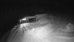 Modrá sjezdovka - dojezd k lanové dráze