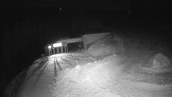 Modrá sjezdovka - dojezd k lanové dráze