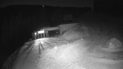 Modrá sjezdovka - dojezd k lanové dráze