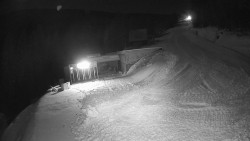 Modrá sjezdovka - dojezd k lanové dráze