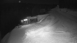 Modrá sjezdovka - dojezd k lanové dráze