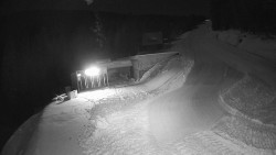 Modrá sjezdovka - dojezd k lanové dráze